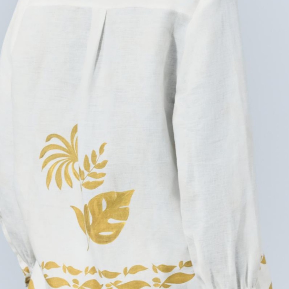 Zara Cream High-Neck Top - Picture 2 of 8